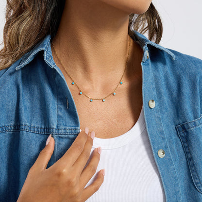 Lagoon Turquoise Drop Necklace