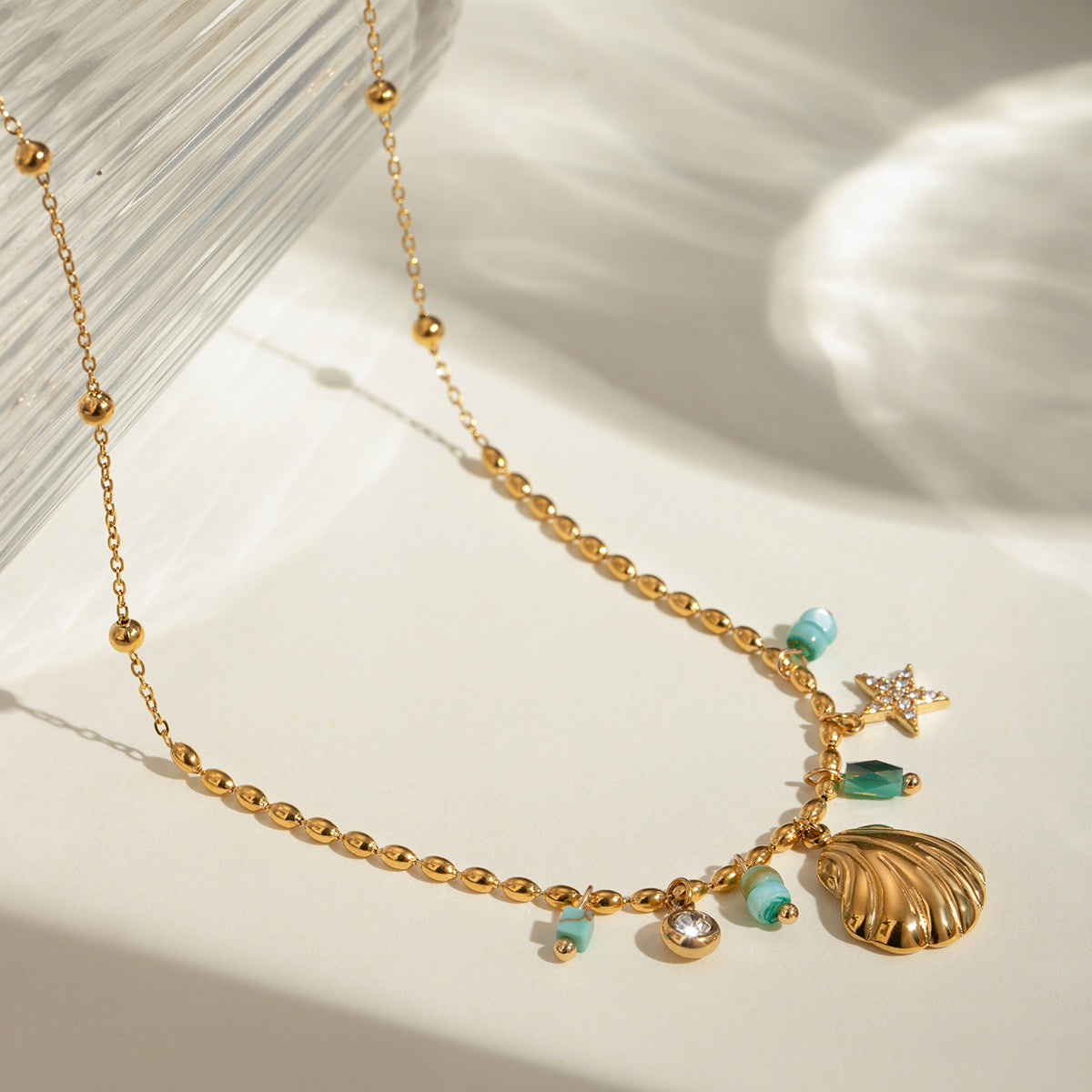 Salt Air Shell Charm Necklace