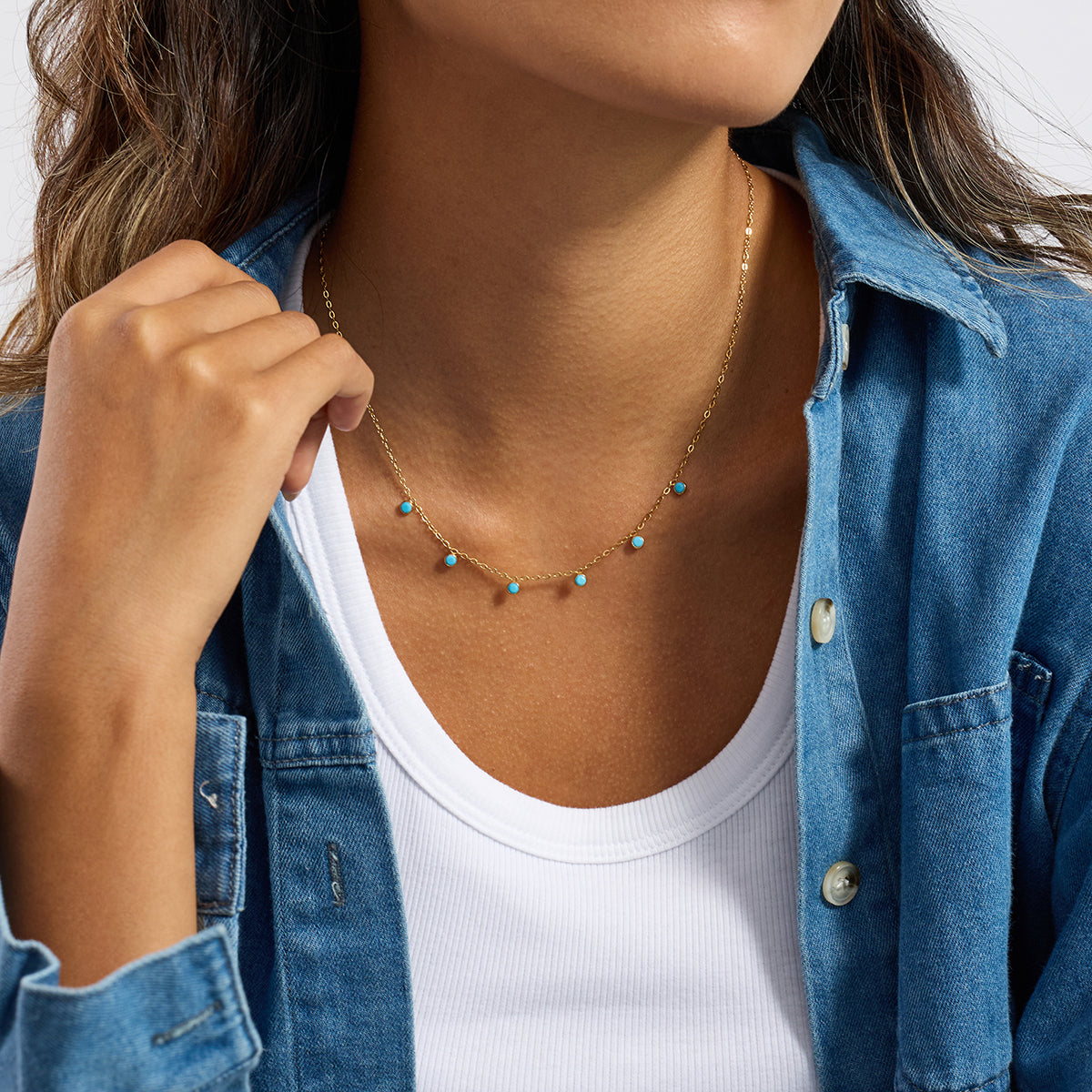 Lagoon Turquoise Drop Necklace