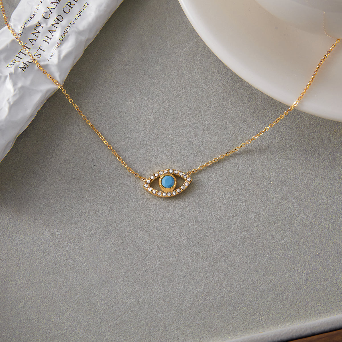 Cala Turquoise Eye Pendant Necklace