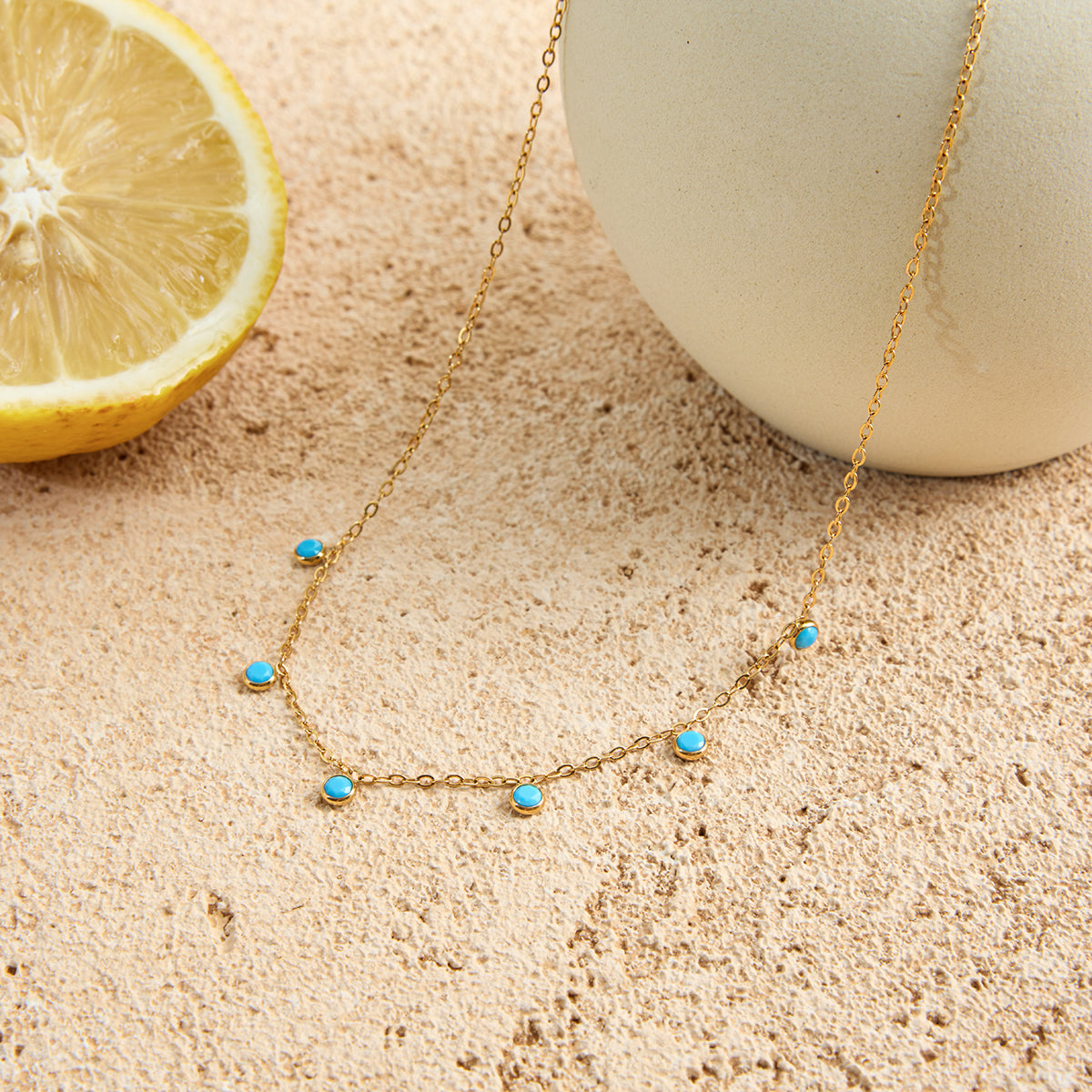Lagoon Turquoise Drop Necklace