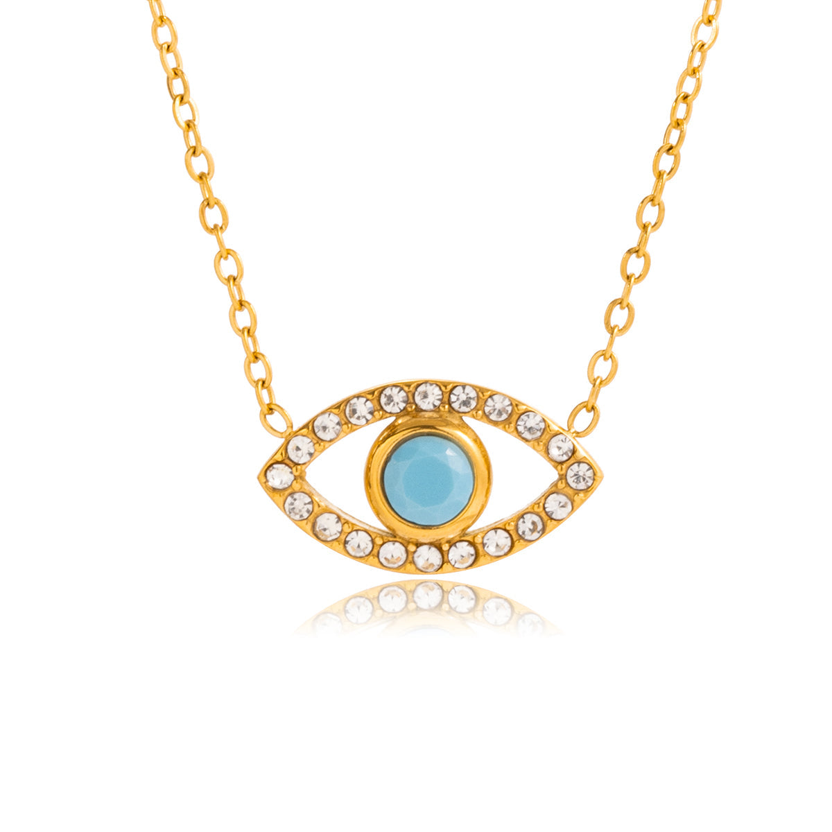 Cala Turquoise Eye Pendant Necklace