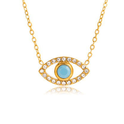 Cala Turquoise Eye Pendant Necklace