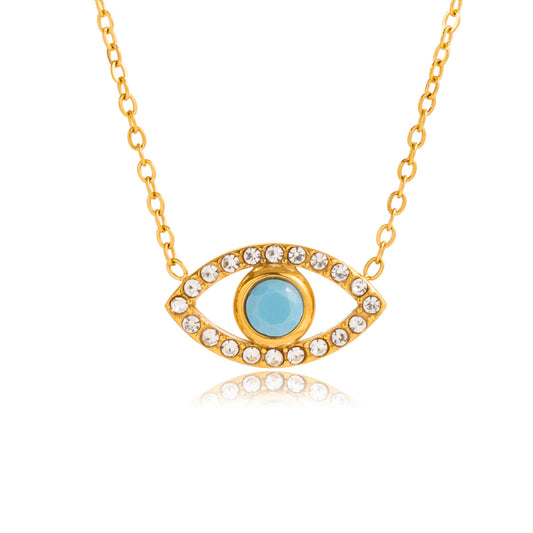 Cala Turquoise Eye Pendant Necklace