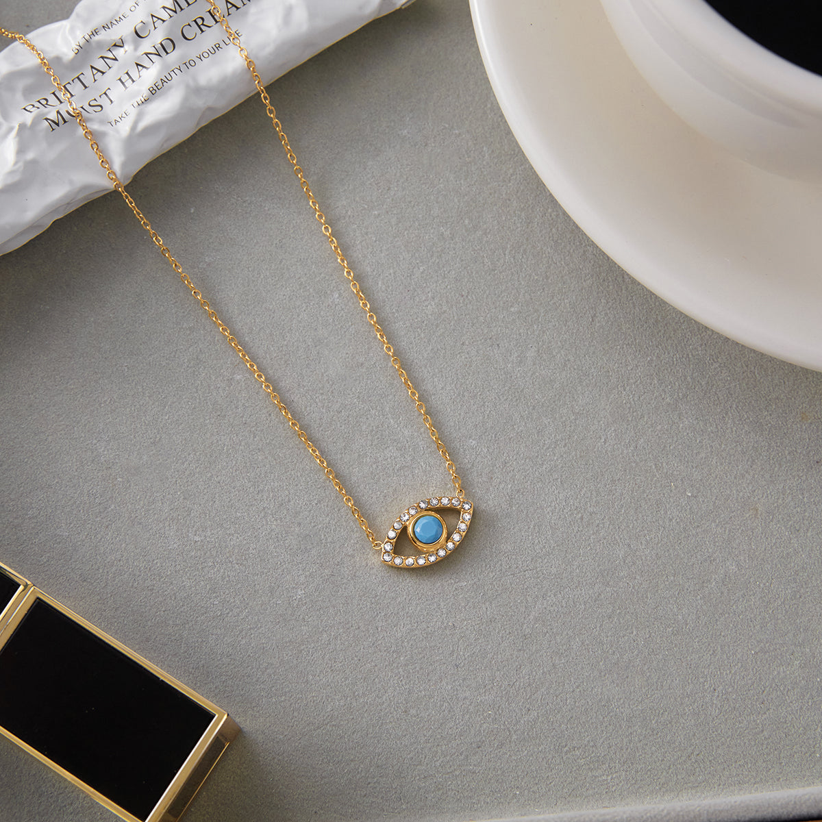Cala Turquoise Eye Pendant Necklace
