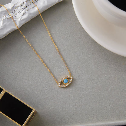 Cala Turquoise Eye Pendant Necklace
