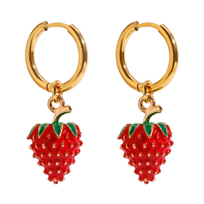 Alba Strawberry Charm Earrings