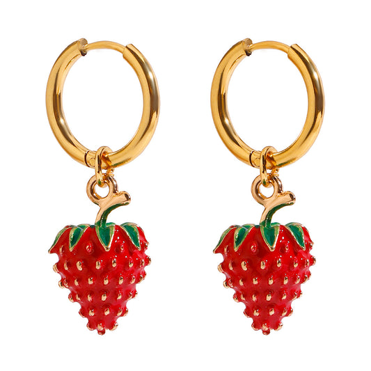 Alba Strawberry Charm Earrings