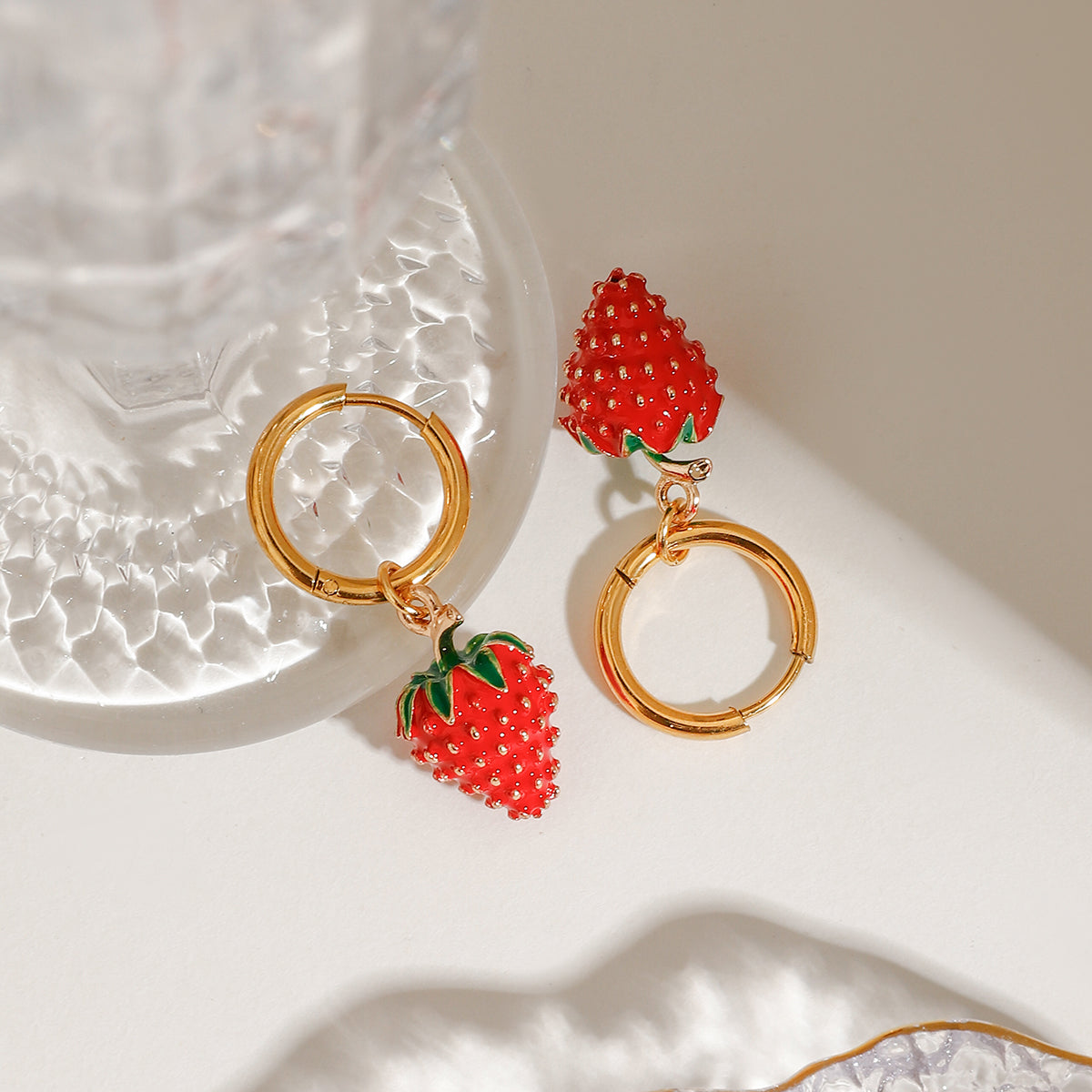 Alba Strawberry Charm Earrings