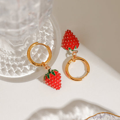 Alba Strawberry Charm Earrings