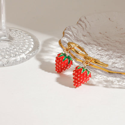 Alba Strawberry Charm Earrings