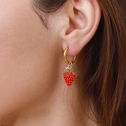 Alba Strawberry Charm Earrings