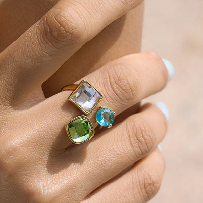 Aegean Multi Stone Cluster Ring