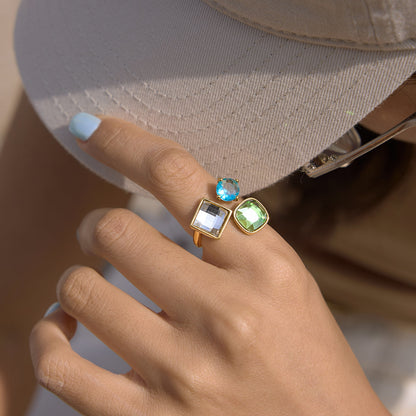 Aegean Multi Stone Cluster Ring
