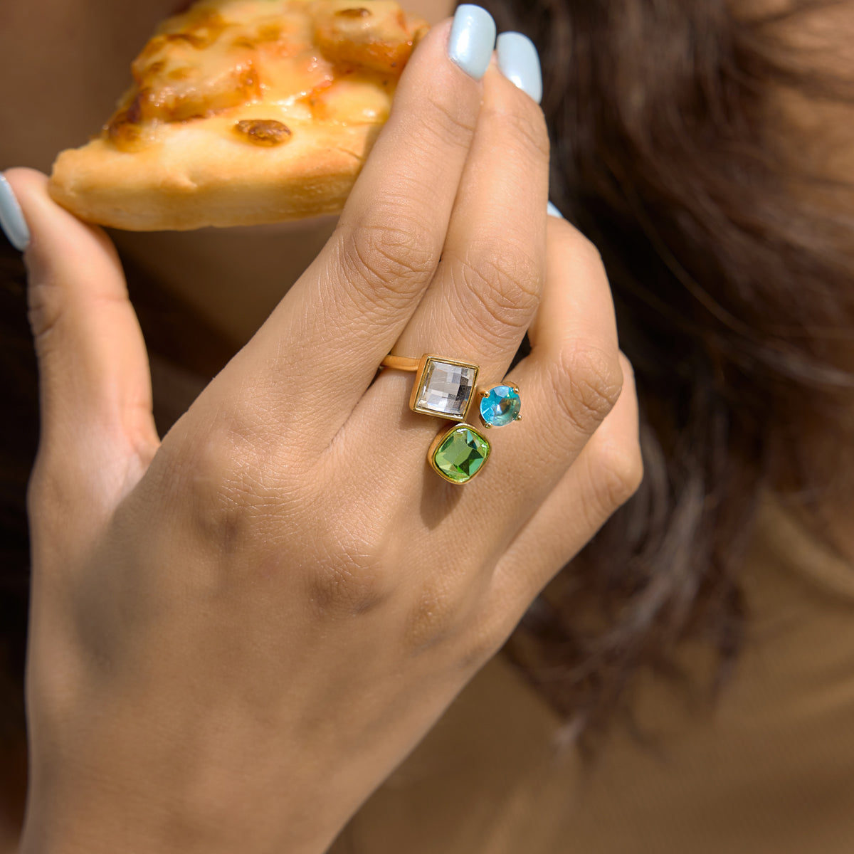 Aegean Multi Stone Cluster Ring