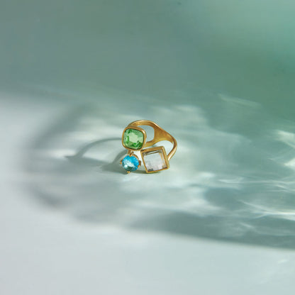 Aegean Multi Stone Cluster Ring