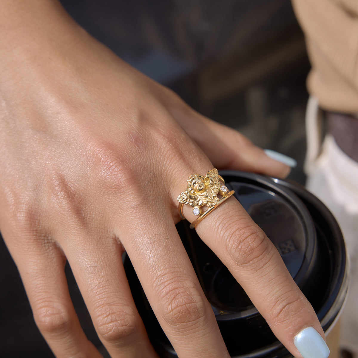 Amalfi Cherub Open Ring