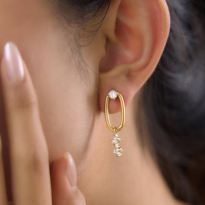 Laguna Oval Link Drop Earrings