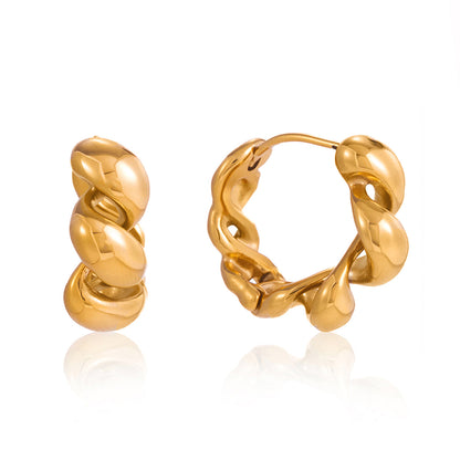 Meltemi Twisted Wave Huggie Earrings