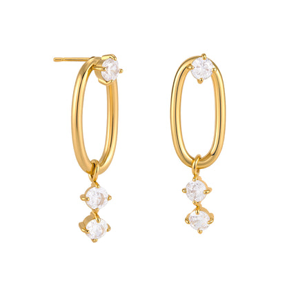 Laguna Oval Link Drop Earrings