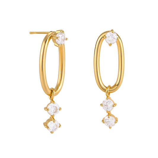 Laguna Oval Link Drop Earrings