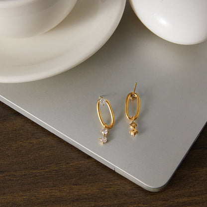 Laguna Oval Link Drop Earrings