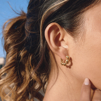 Meltemi Twisted Wave Huggie Earrings