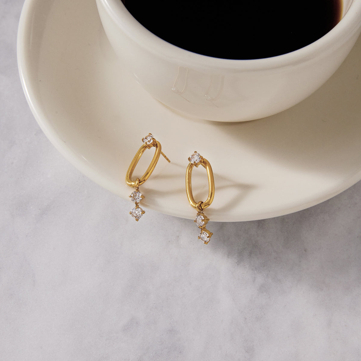Laguna Oval Link Drop Earrings