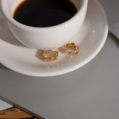 Meltemi Twisted Wave Huggie Earrings