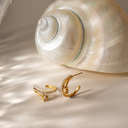Levante Starburst Hoop Earrings