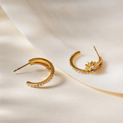 Levante Starburst Hoop Earrings