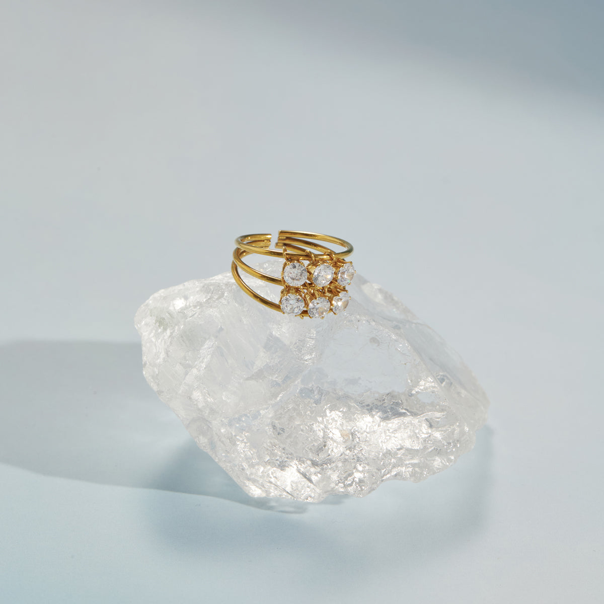 Halcyon Triple Layer Zircon Ring