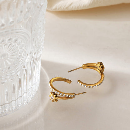 Levante Starburst Hoop Earrings