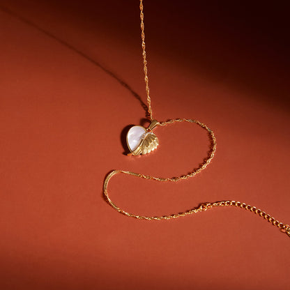 Shoreline Shell Heart Necklace