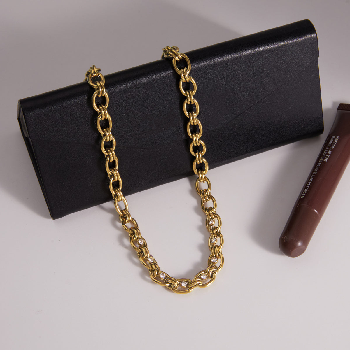 Marea Chunky Zirconia Chain Necklace