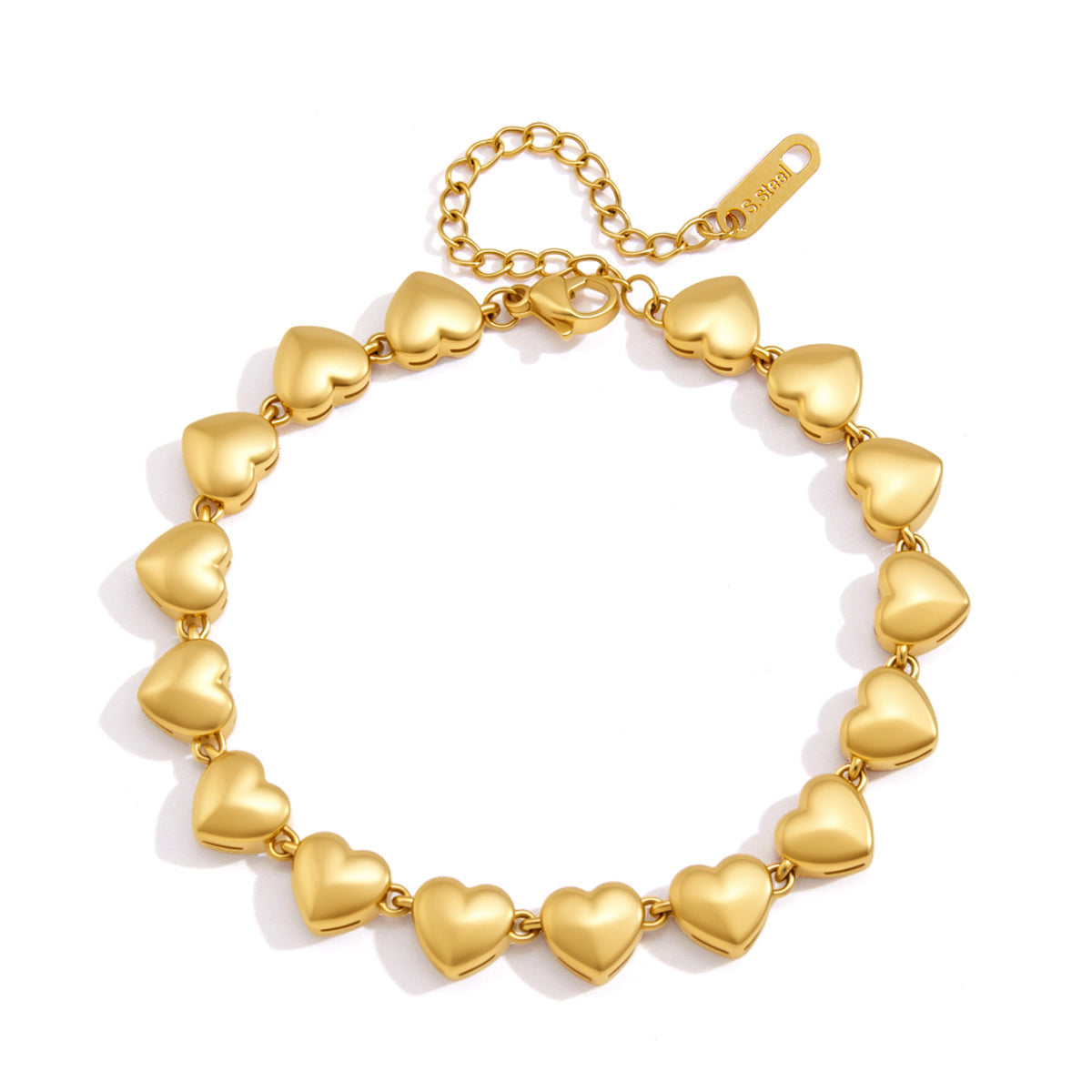 Cala Polished Heart Chain Bracelet