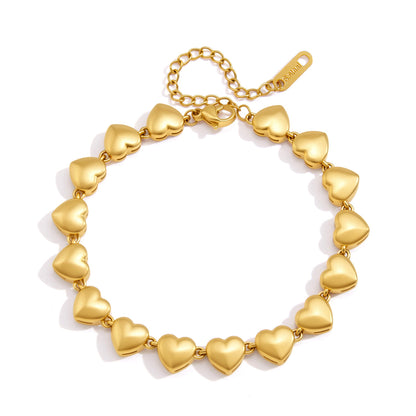 Cala Polished Heart Chain Bracelet