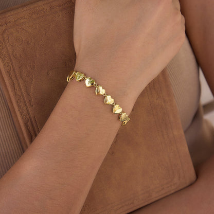 Cala Polished Heart Chain Bracelet