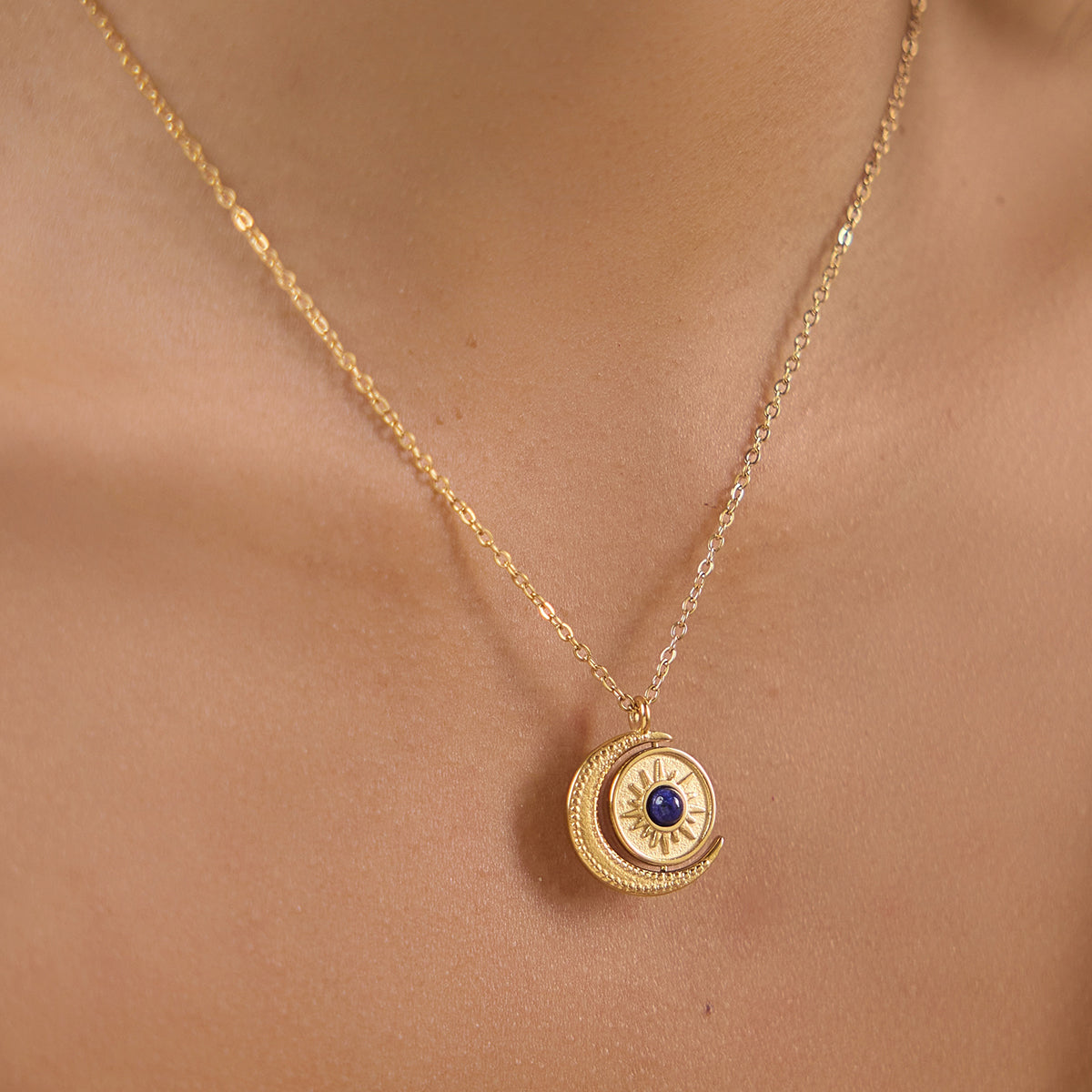 Tramontana Sun and Moon Spinner Necklace