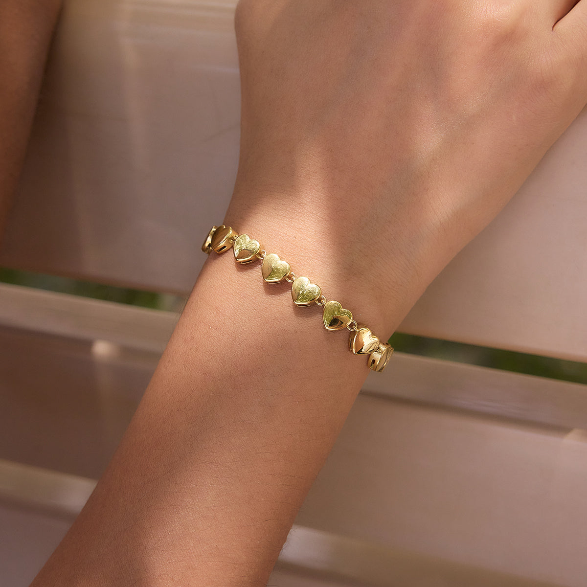 Cala Polished Heart Chain Bracelet