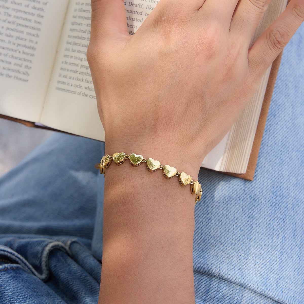 Cala Polished Heart Chain Bracelet