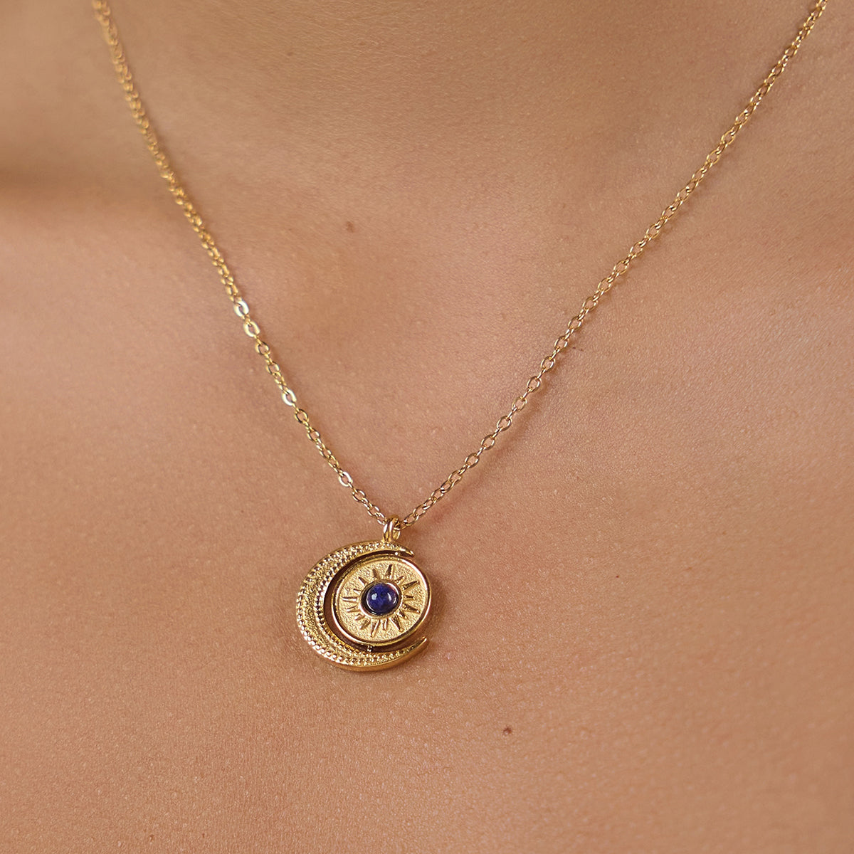 Tramontana Sun and Moon Spinner Necklace