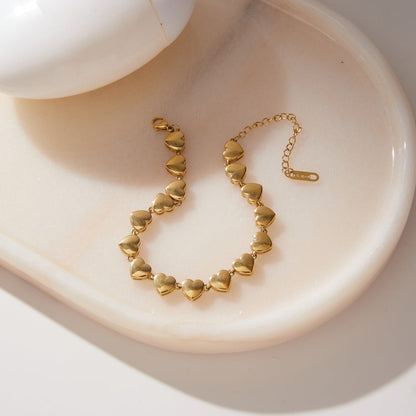 Cala Polished Heart Chain Bracelet