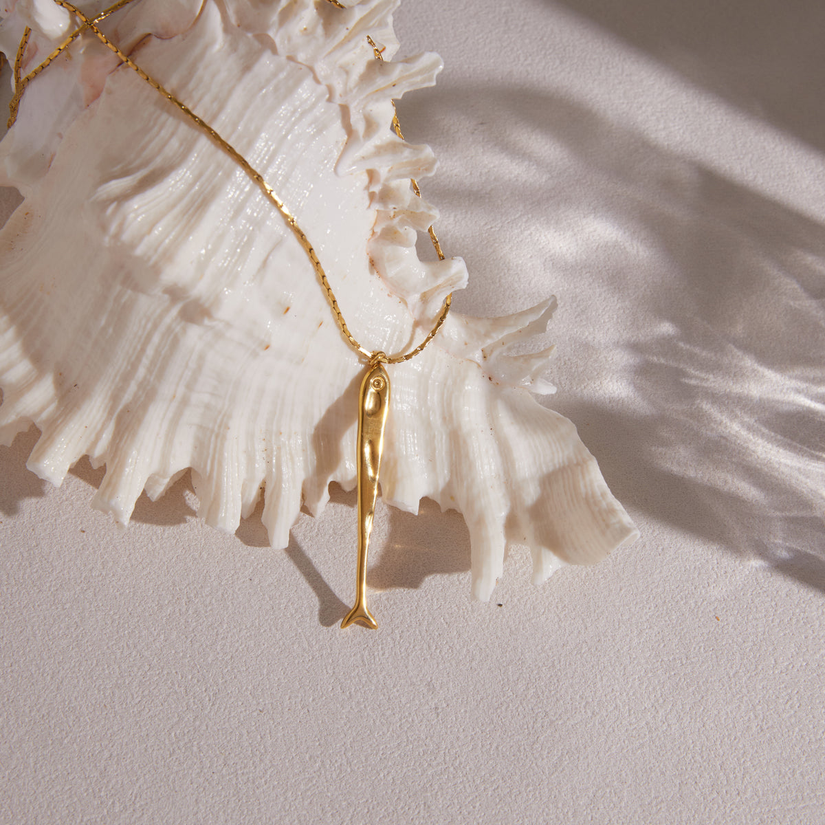 Salt Air Long Fish Pendant Necklace