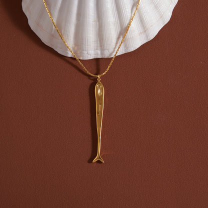 Salt Air Long Fish Pendant Necklace