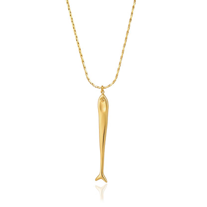 Salt Air Long Fish Pendant Necklace