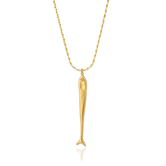 Salt Air Long Fish Pendant Necklace