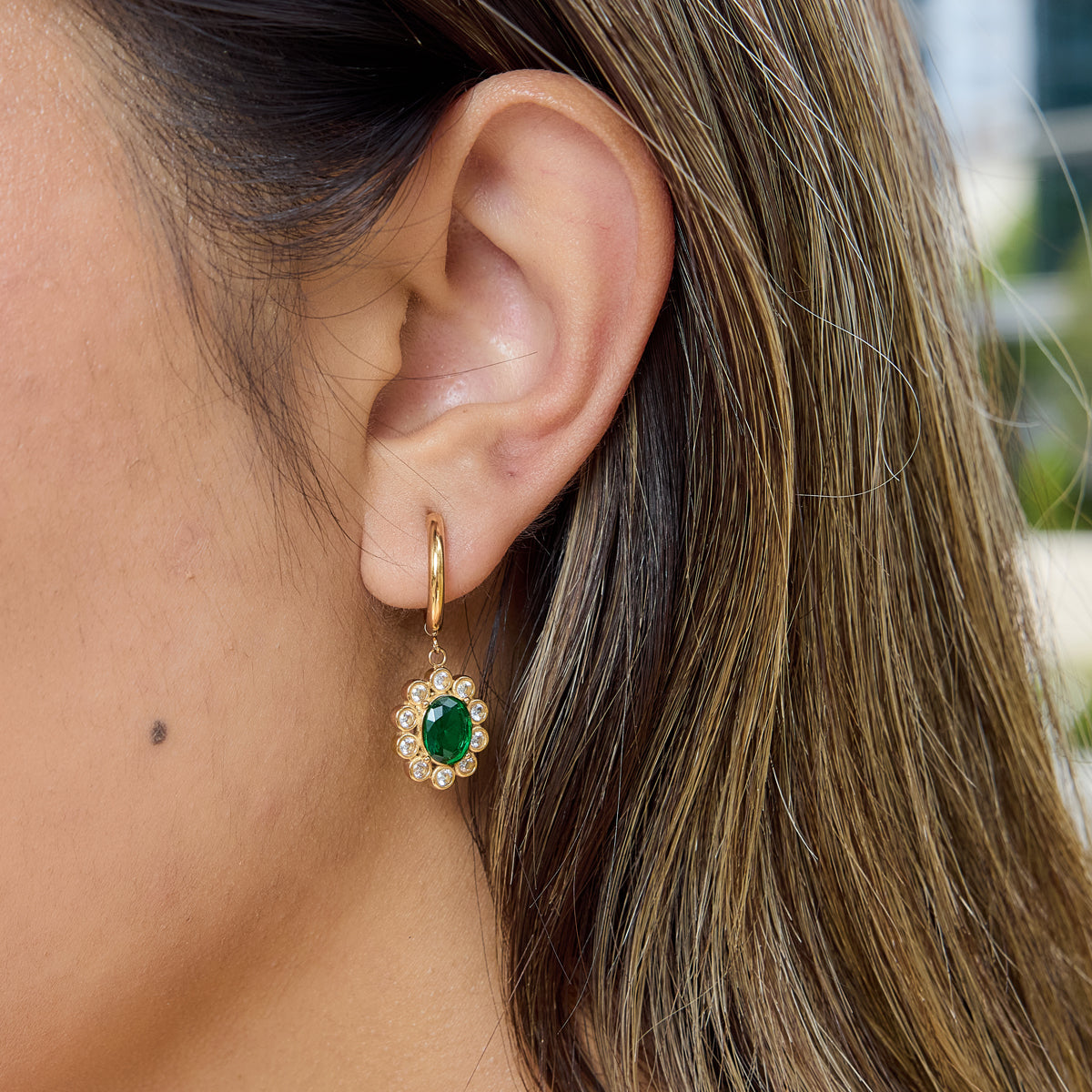 Almond Blossom Flower Drop Earrings