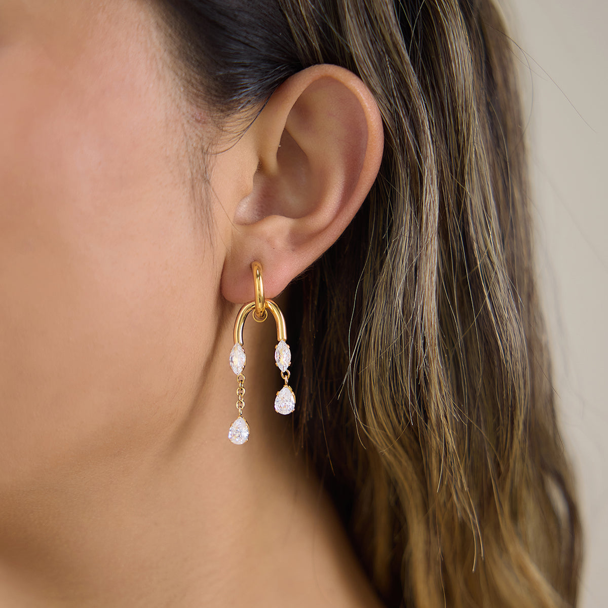 Estella Marquise Tassel Drop Earrings