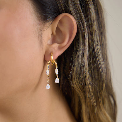 Estella Marquise Tassel Drop Earrings